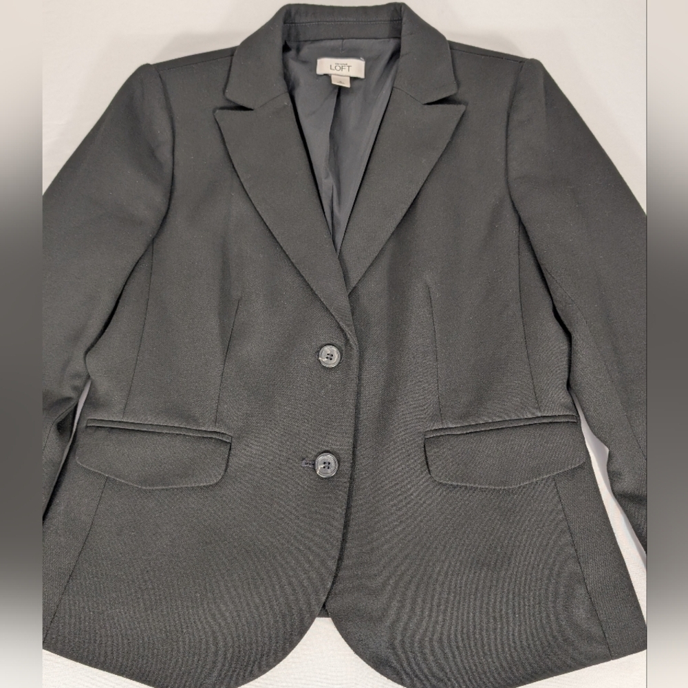 Ann Taylor LOFT Women's Classic Black Blazer Jacket Size 6 - Picture 2 of 12